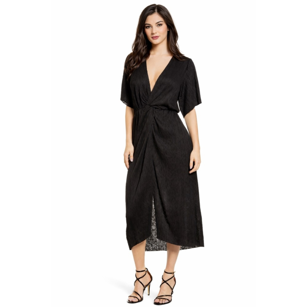 Women's All in Favor Black Midi Dress M
